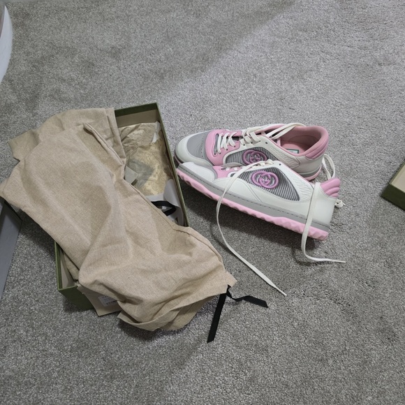 Gucci Shoes - Gucci Pink and Gray Women's Sneakers